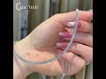 White Sapphire Tennis Necklace White Gold