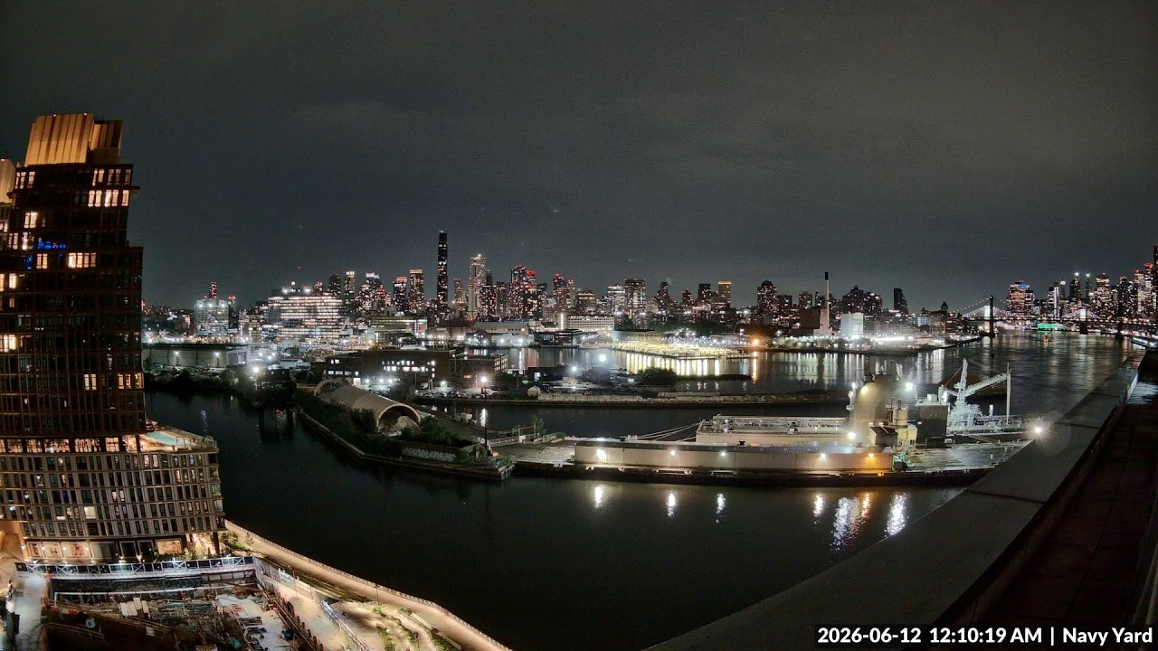 Live webcam view of Brooklyn Navy Yard Waterfront Live Cam