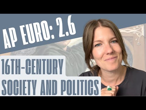 AP Euro 2.6: 16th-Century Society and Politics - YouTube