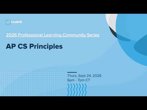 AP CSP Professional Learning Community (PLC) thumbnail