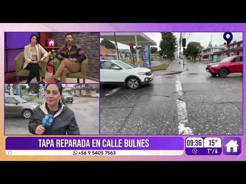 Reponen tapa faltante en Bulnes con Lientur en Concepción