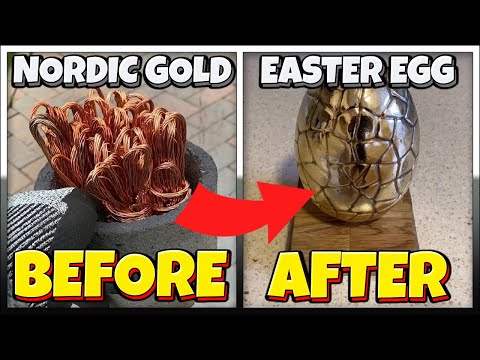 Nordic Gold Easter Egg - Home Furnace - Petrobond Sand - Melting Metal.