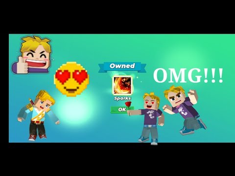 I finally got the Sparks sword effect!!! #bedwars #funnymoments #bga #blockmango #skywars