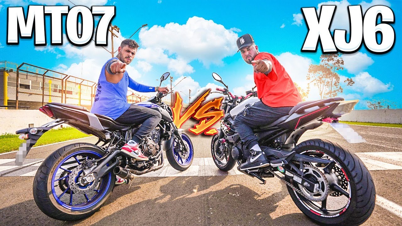 O GRANDE RACHA - XJ6 vs MT07 !!!!