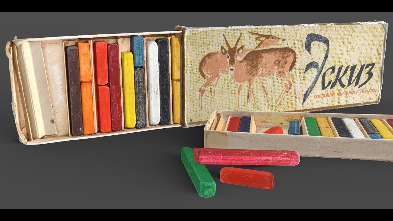 Colored Pensil Rodes 3D Model