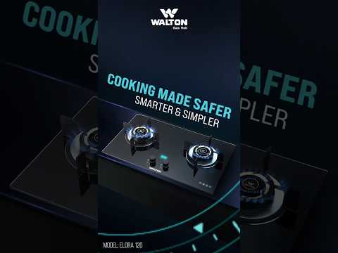 Walton Gas Hob | ওয়ালটন গ্যাস হব WGH-Elora 120 – Digital Timer, Safety Lock & Rust-Protected Burners