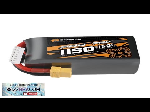 Ovonic 22.2V 1150mAh 150C 6S LiPo Battery XT60 Plug for 5inch FPV Review