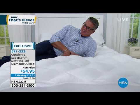 Concierge Collection SuperLoft Mattress Pad  Diamond Qui...