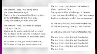 The Last Time I Cried (Chris De Burgh) With lyrics