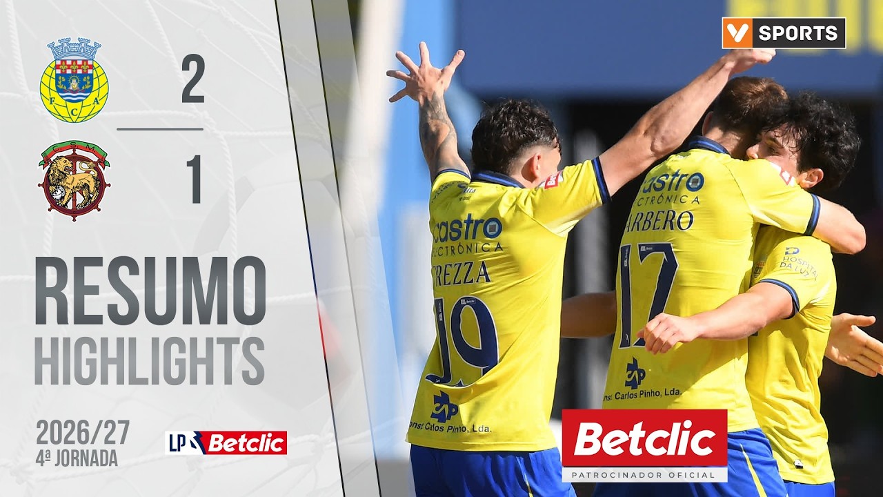 Resumo: Arouca 2-1 Marítimo (Liga 26/27 #4)