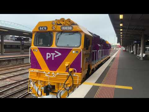 V/Line N474 City of Traralgon in the Final Last PTV Livery & Couples Up to the N Set Cars