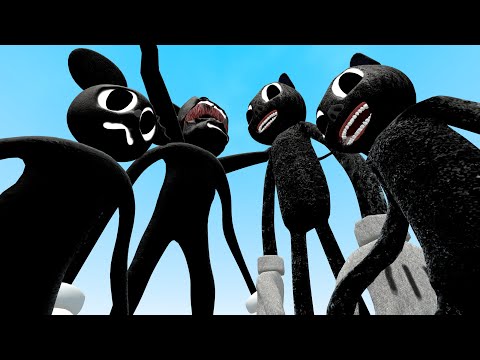 TEAM MAD CARTOON CAT VS TEAM NEW CARTOON MOUSE!! Garry's Mod [Cartoon Cat Trevor Henderson]
