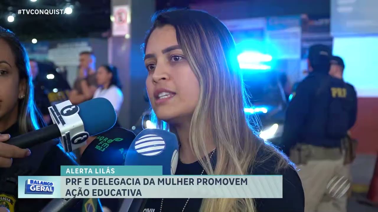 PRF e Delegacia da Mulher promovem ação do Alerta Lilás em Lucas do Rio Verde