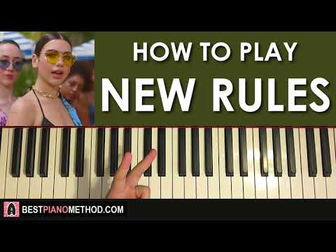 HOW TO PLAY - Dua Lipa - New Rules (Piano Tutorial Lesson)