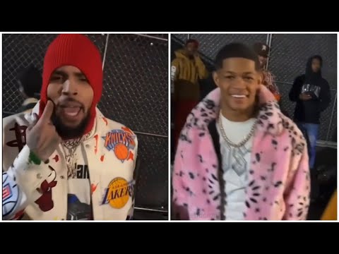 Chris Brown & YK Osiris Backstage At Season 3 Of The Crew League!