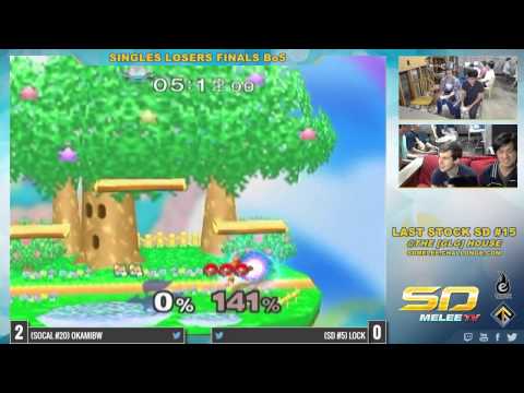 Last Stock SD #15 - [GLG] OkamiBW (Fox) vs Lock (Samus) - SSBM Losers Finals - Melee