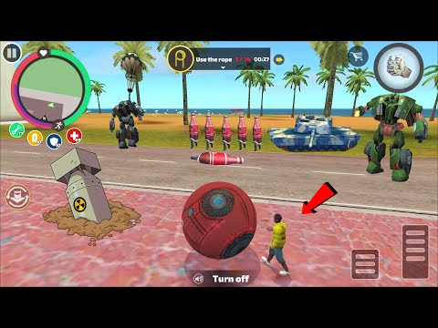 Rope Hero Vice Town (transformer round ball fight) rope hero fight bottle man - Android Gameplay HD