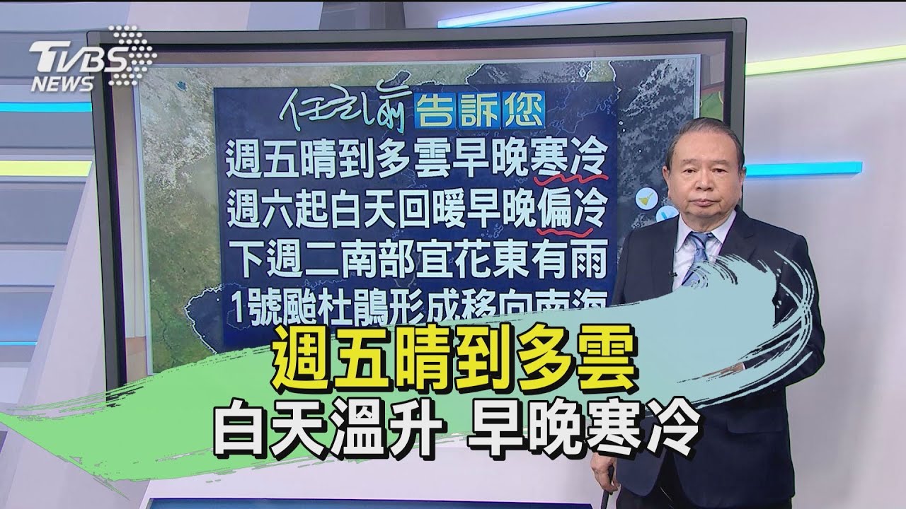 週五晴到多雲 白天溫升早晚寒冷