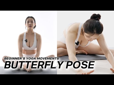 4K&cc 요가 동작 기초 나비자세 배우기ㅣLearning the Basic Butterfly Pose for Yoga Movements