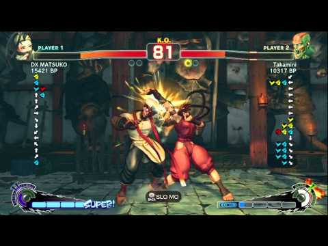 DX MATSUKO [Ibuki] vs Takamini [Dhalsim] SSF4 Japanese Online Ranked Matches - TRUE-HD