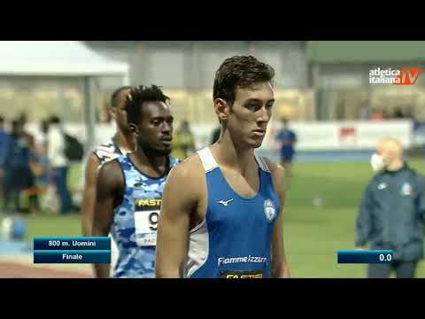 Simone Barontini campione italiano con 1.48.16 - Finale 800 metri Assoluti 2020