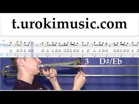 Trombone lessons Aventura, Romeo Santos - Inmortal Sheet Music Tutorial um-i-n352