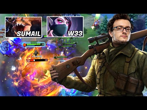 How Miracle plays Sniper against SumaiL & W33 TA