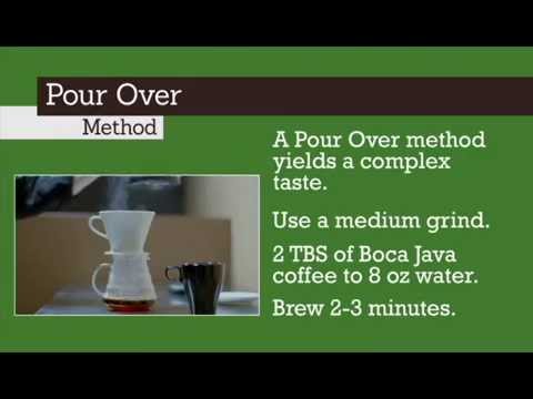 Boca Java Coffee Pour Over Brewing Method
