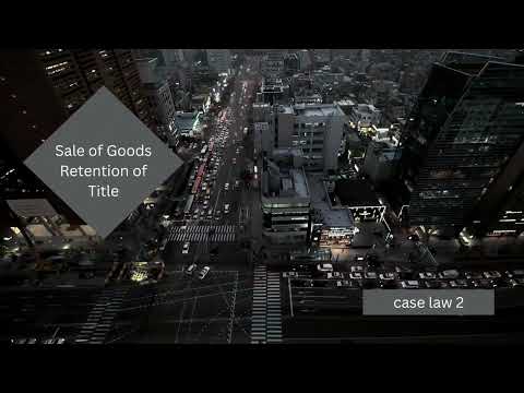 Sale of Goods-Retention of Title- Case Law 2