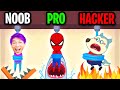 NOOB vs PRO vs HACKER In RESCUE CUT! (ADAM CAUGHT BY CARTOON CAT!)