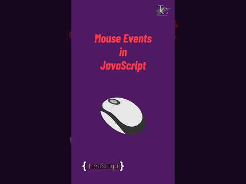 Mouse Events In Javascript Javascript Tutorial In 1 Minutes Events Programming Coding