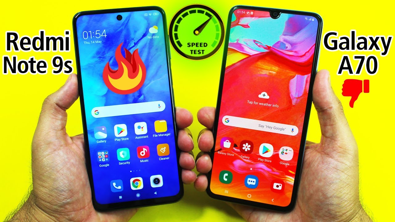 Xiaomi Redmi Note 9s vs Samsung Galaxy A70 Speed Test! A70 Killer?😱