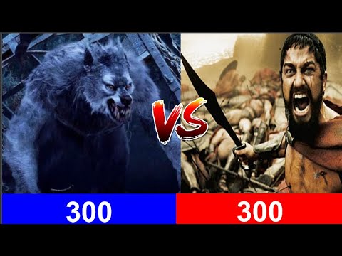 werewolf Vs 300 spartans- Ultimate Epic Battle Simulator