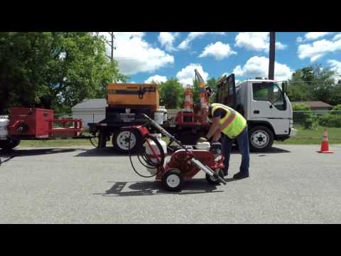 KM International Crack Filling Parking Lot