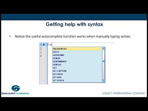 Getting started with SPSS syntax