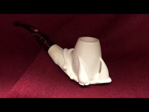 *SOLD* Meerschaum Eagle Claw Pipe at MilanTobacco.com (Turn on Closed Captions [CC])