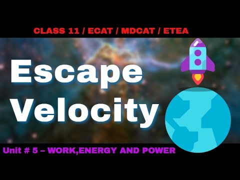 Escape velocity conceptual diagram