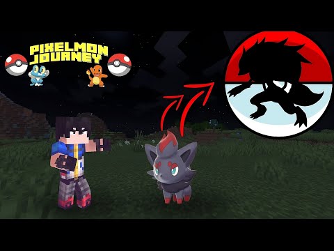 UM ZORUA!!? Pegamos um Zorua e evoluímos ele!! Pixelmon journey - 12