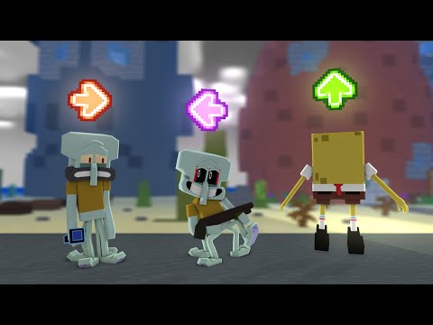 DDongman - FNF Character Test | Gameplay VS Minecraft Animation | Squidward | Spongebob
