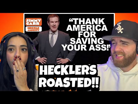 Jimmy Carr Crowd Work | American Heckler Gets a History Lesson | First Time Reaction