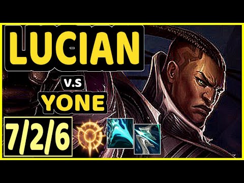 T1 FAKER (LUCIAN) vs YONE - 7/2/6 KDA MID GAMEPLAY - KR Ranked MASTER