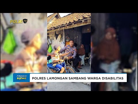 KANIT BINPOLMAS POLRES LAMONGAN SAMBANGI WARGA DISABILITAS DI DESA DRADAH