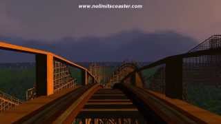 preview picture of video 'xTreme Woody - A NoLimits Wooden Coaster - NoLimits 1.8'