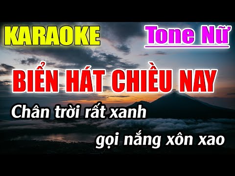 Biển Hát Chiều Nay Karaoke Tone Nữ ( A# ) Karaoke Lâm Beat - Beat Mới