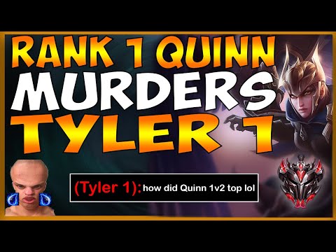#1 QUINN WORLD DESTROYS TYLER 1 IN HIGH-ELO (COMEBACK FROM LOSING LANE) - League of Legends