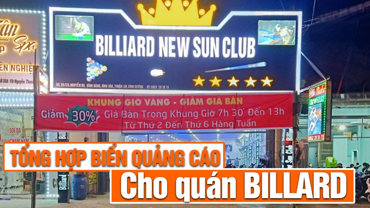 Mẫu Biển Quảng Cáo Cho Quán Net, Bi-A tại Hà Nội