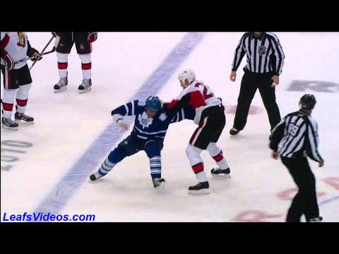 OTT 0 @ TOR 5 - Mike Brown vs Chris Neil - 101009
