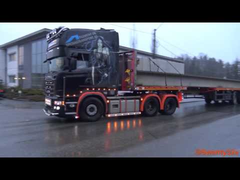 4K| Scania R560 V8 With Long Load