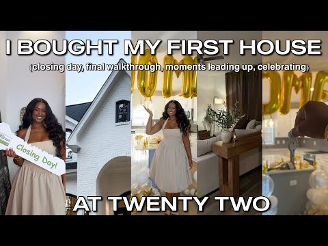 I BOUGHT MY FIRST HOUSE AT 22 🏡| CLOSING DAY, FINAL WALKTHROUGH & CELEBRATING, THANK YOU JESUS!! 