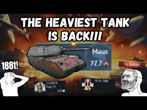 THE STEEL BEAST HAS ARRIVED!🔥| Maus Experience! (The Heaviest tank in WT) Epic Moments!